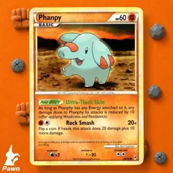 Phanpy Common HGSS Call of Legends 66/95 Ken Sugimori Pokemon Card - Image 1