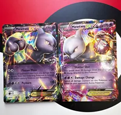 Mewtwo EX holo promo lot 2 cards XY183 XY107 Pokemon TCG - Image 1