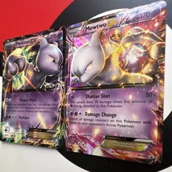 Mewtwo EX holo promo lot 2 cards XY183 XY107 Pokemon TCG - Image 2