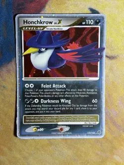 Honchkrow LV.X 132/132 Ultra Rare Card Pokemon DP Diamond Pearl Secret Wonders - Image 2