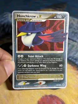 Honchkrow LV.X 132/132 Ultra Rare Card Pokemon DP Diamond Pearl Secret Wonders - Image 3