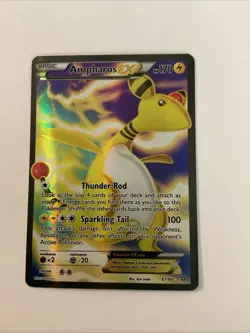 Pokemon Ampharos EX 87/98 Ultra Rare Full Art Holo Card Ancient Origins HP 170 - Image 1