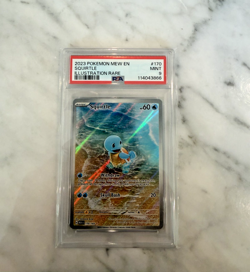 PSA 9 2023 POKEMON MEW EN #170 SQUIRTLE ILLUSTRATION RARE ~ AWESOME CARD!!! - Image 1