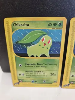 (2)Chikorita 99/165 Common Expedition Base Set Pokemon Card 2002 WOTC E Reader - Image 2