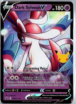 Dark Sylveon V - SWSH134 - Celebrations Promo - Holo Pokemon Card LP - Image 1