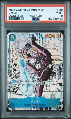 One Piece Card Game Sanji Manga OP06-119 The Best Vol. 2 JAP japanese PSA 9 - Image 1