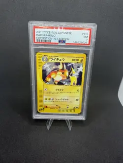 PSA 7 Raichu 113 2001 Holo 1st Edition Expedition Japanese Pokemon Card - Image 1
