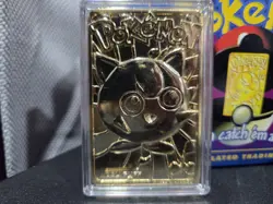 Pokemon Card Jigglypuff 23K Gold Plated 1999 Burger King in Box With Ball - Image 4