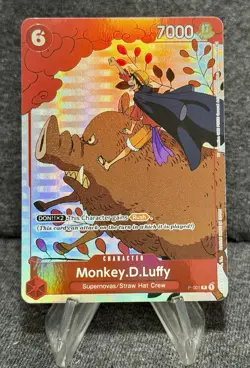 One Piece Gift Collection 2023 Monkey.D.Luffy P-001 Promo Card (OP-PR) NM/MT - Image 2