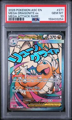 PSA 10 Mega Dragonite ex 271/217 Me: Ascended Heroes Holo (Choose A Cert) - Image 3