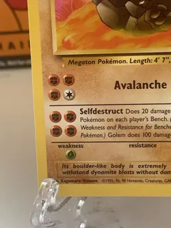 Pokemon TCG Golem Fossil, Card 36/62, Regular LP WOTC - Image 4