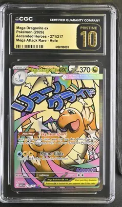 Mega Dragonite ex 271/217 Me: Ascended Heroes Holo s CGC 10 PRISTINE - Image 1