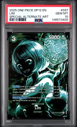ONE PIECE OP12-037 LIM SP SPECIAL ALTERNATE ALT ART #037 LIM PSA 10 ENGLISH - Image 1