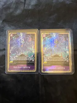 Bandai One Piece Gum-Gum Lightning OP09-077 Foil Alt Art EN Event x2 - Image 1