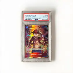 2024 One Piece CCG Monkey D. Luffy #006 Treasure Boosters PSA 10 Holo SR - Image 1
