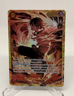 One Piece TCG Portgas D Ace OP16-118 Secret Rare The Time Of Battle Alt SEC Art - Image 1