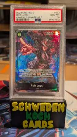 One Piece Op03 # Rob Lucci SR AA PSA 10 Englisch - Image 1