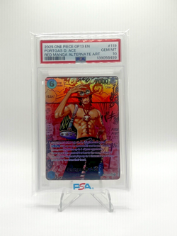 Portgas.D.Ace OP13-119 Red Manga Alt Art - Carrying On His Will PSA 10 English - Image 1