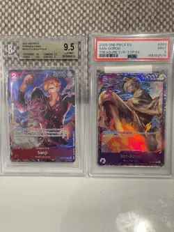 One Piece Treasure Cup San-Gorou ST18-003 & Sanji PRE ERRATA 013 10 PSA BGS - Image 1