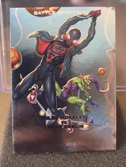 2022 Marvel Masterpieces Battle Spectrum Miles Morales vs Green Goblin #BS-7 - Image 2