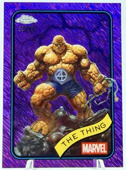 2025 Topps Chrome Marvel The Thing Purple Shimmer /75 - Image 1