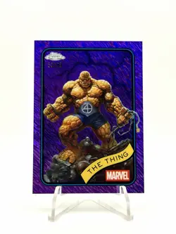 2025 Topps Chrome Marvel The Thing Purple Shimmer /75 - Image 4