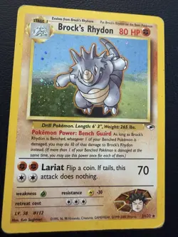 Pokemon Gym Heroes Gym Challenge Brock's Rhydon 2/132 + Rhyhorn Lot - Image 2