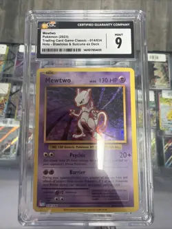The Pokemon Company CGC 9 Mewtwo 014/034 Trading Card Game Classic Holo - Image 1