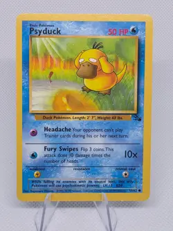 Psyduck 53/62 Pokemon TCG Card Vintage - Fossil - LP - Image 4
