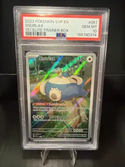 PSA 10 Snorlax SVP051 Sv: Scarlet & Violet Promo Cards Holo - Image 1