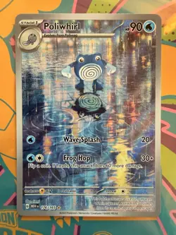 Pokemon Poliwhirl 176/165 Illustration Rare IR Scarlet & Violet 151 Full Art NM - Image 1