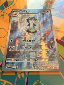 Pokemon Poliwhirl 176/165 Illustration Rare IR Scarlet & Violet 151 Full Art NM - Image 2