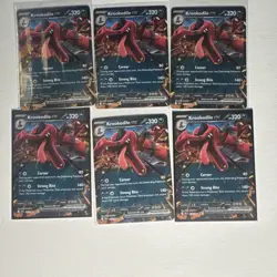 Pokemon Krookodile ex 055/086 Holo 6-Card Lot Twilight Masquerade 2024 EN - Image 1