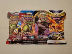 Pokemon Booster Pack Lot (4 Packs) Sealed - Sword & Shield, Scarlet & Violet - Image 2