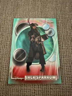 2026 Topps Disney Chrome Jack Sparrow #14 Aqua Wave 173/199 - Image 1