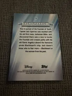 2026 Topps Disney Chrome Jack Sparrow #14 Aqua Wave 173/199 - Image 2