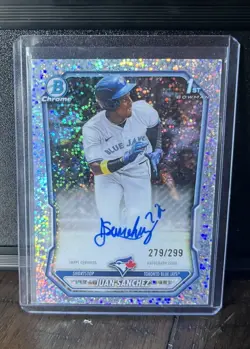 2026 Bowman Chrome 1st Juan Sanchez Speckle Refractor Auto /299 Blue Jays - Image 1