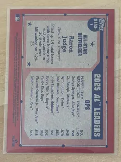 ⚾ 2026 Topps Series 2 Aaron Judge 1991 All-Star #91AS-1 Crackle Foil SP Yankees - Image 2
