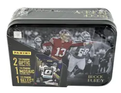 2024 Panini Optic Mosaic Football Factory Sealed Championship Tin Brock Purdy - Image 1