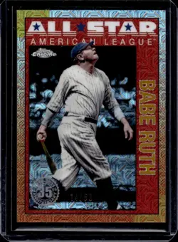 2025 Topps Babe Ruth 1990 Chrome All-Star Silver Pack Gold Refractor #14/50 - Image 1