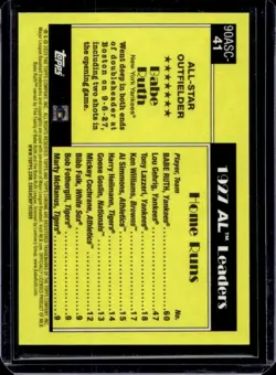 2025 Topps Babe Ruth 1990 Chrome All-Star Silver Pack Gold Refractor #14/50 - Image 2