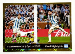 PANINI FIFA 365 2024 FIGURINA STICKER N. 415 LIONEL MESSI WORLD CUP QATAR 2022 - Image 1