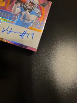 2024 Panini Spectra - Retrospect Autographs Keyshawn Johnson #RSA-KJN Neon Pink - Image 3
