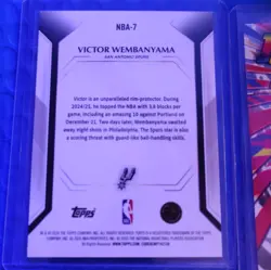 Topps Victor Wembanyama Spurs 2024-25 Power Players #PP-15 NBA-7 #195 - 3 - Image 4