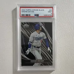 Topps 2024 Chrome Black #85 Shohei Ohtani LA Dodgers PSA 9 Graded - Image 1