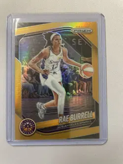 2024 Panini Prizm WNBA Rae Burrell True Gold Prizm Parallel #62 SP /10 Sparks - Image 1