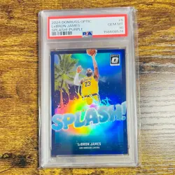 2024 Panini Optic LeBRON JAMES Splash! Purple COLOR MATCH Lakers PSA 10 - Image 1
