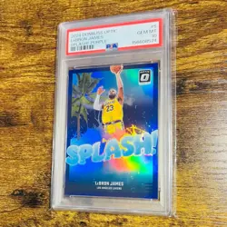 2024 Panini Optic LeBRON JAMES Splash! Purple COLOR MATCH Lakers PSA 10 - Image 2