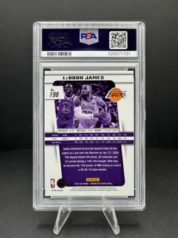 2024-25 Prizm Deca LeBron James Mojo Prizm /25 SSP PSA 8 Lakers - Image 2