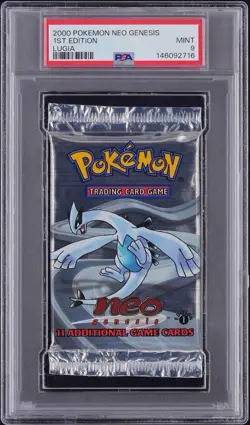 2000 Pokemon 1st Edition Neo Genesis Sealed Light Pack Lugia Art | PSA 9 - Image 1